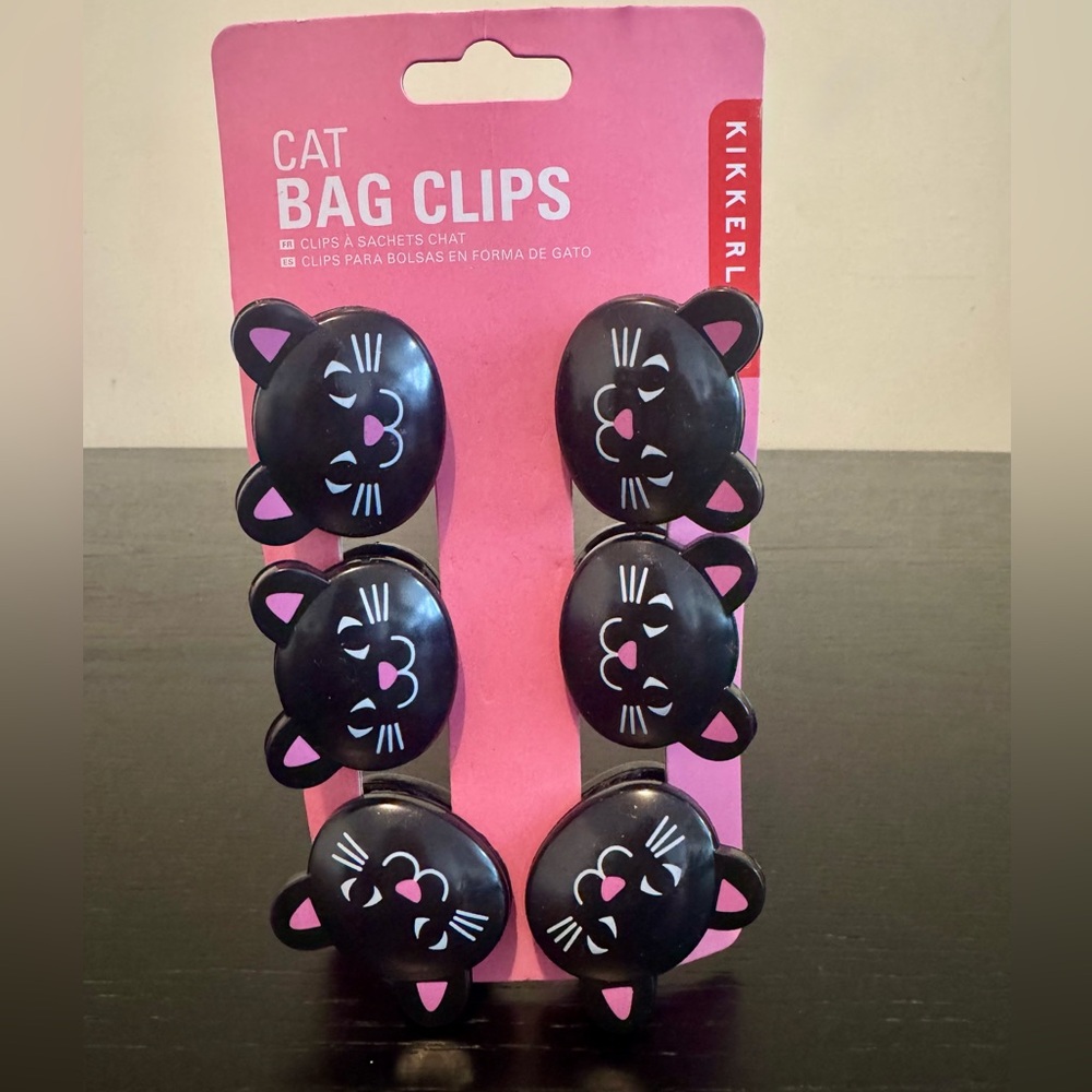 🐈‍⬛ Kikkerland Black Cat Bag Clips 🐈‍⬛